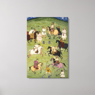 A Game of Polo, from the Large Clive Album Canvas Print