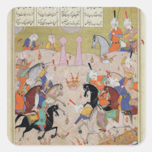 A Game of Polo Square Sticker