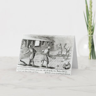 A Game of Real Tennis with Sport Ballads below Card