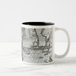 A Game of Real Tennis with Sport Ballads below Two-Tone Coffee Mug