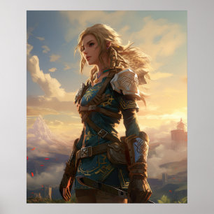 A game’s girl character poster