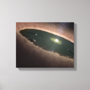 A gap in a protoplanetary, or planet-forming canvas print