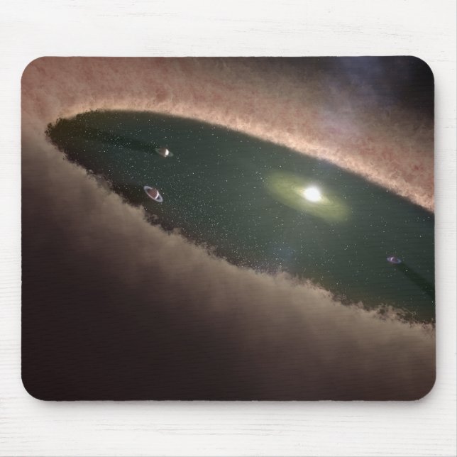 A gap in a protoplanetary, or planet-forming mouse pad (Front)