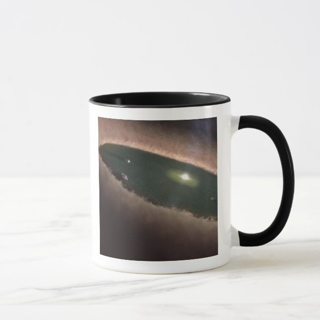 A gap in a protoplanetary, or planet-forming mug (Right)