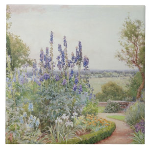 A Garden Near the Thames (w/c) Tile