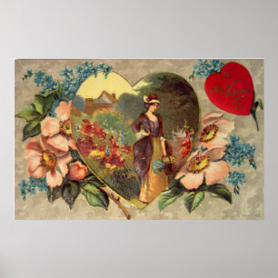 A Garden of Flowers Valentine Poster