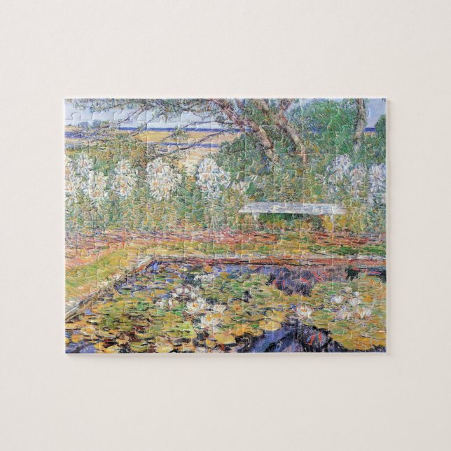 A Garden on Long Island by Childe Hassam Jigsaw Puzzle (Horizontal)