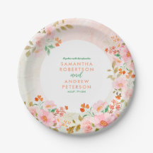 A Garden Romance: Pink & Green Watercolor Wedding