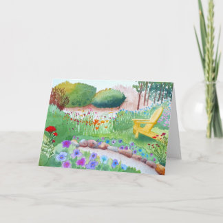 "A Garden Seat" card