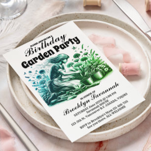 A Gardens Grace Garden Party Invitation Postcard