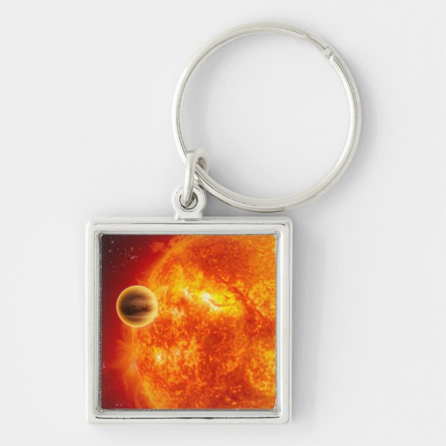 A gas-giant exoplanet keychain (Front)