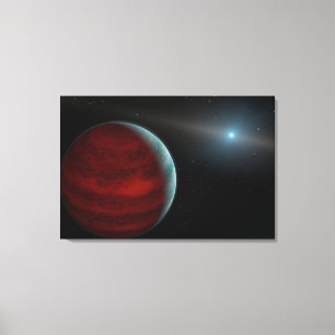 A Gas Giant Planet Around A White Dwarf Star. Canvas Print