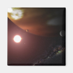 A gas giant planet orbiting a red dwarf star magnet