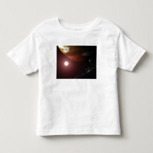 A gas giant planet orbiting a red dwarf star toddler t-shirt