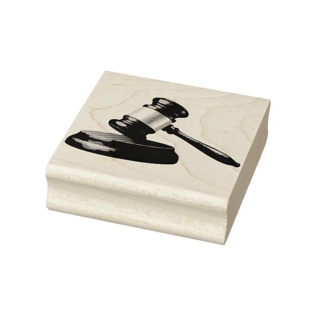 A gavel and sound block rubber stamp (Stamp)