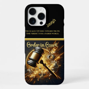 A Gavel of Authority Poised With Justice's Power iPhone 16 Pro Max Case