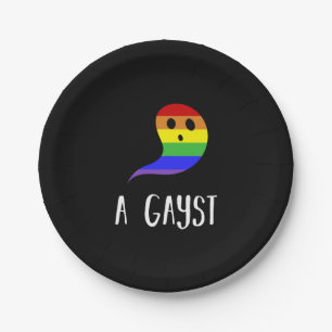 A Gayst  Gay Pride, Gay Halloween, LGBT Paper Plate
