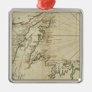 A General Chart Of The Island Of Newfoundland Metal Ornament