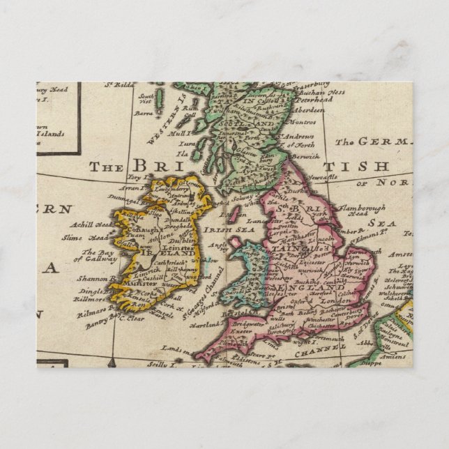 A general map of Great Britain and Ireland Postcard (Front)