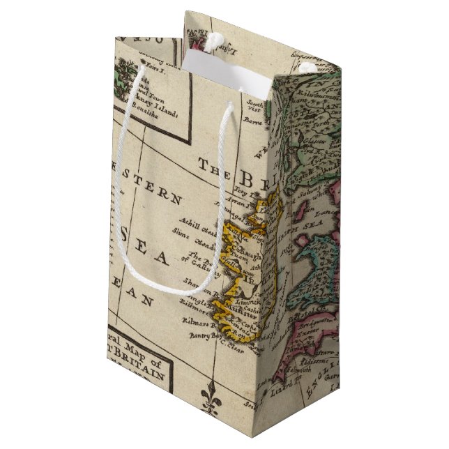A general map of Great Britain and Ireland Small Gift Bag (Back Angled)
