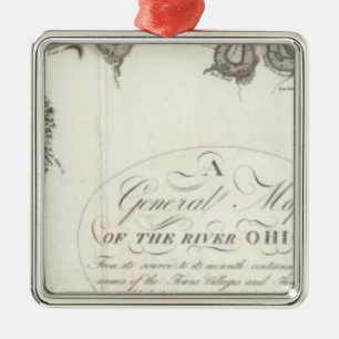 A General Map Of The River Ohio Metal Ornament
