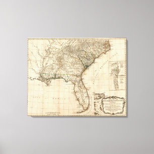 A General Map of the Southern British Colonies Canvas Print