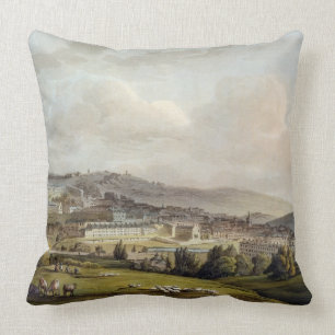 A General View of Bath, from 'Bath Illustrated by Throw Pillow