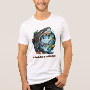 A Gentle Soul in a Wild Mask Cute shark Tri-Blend Shirt
