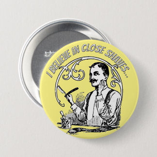 A Gentleman's Classic Shaving 3 Inch Round Button
