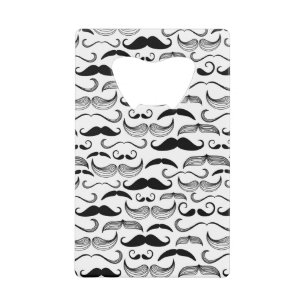 A Gentlemen's Club. Moustache pattern 2 Credit Card Bottle Opener