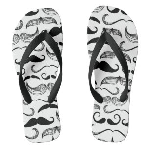 A Gentlemen's Club. Moustache pattern 2 Flip Flops