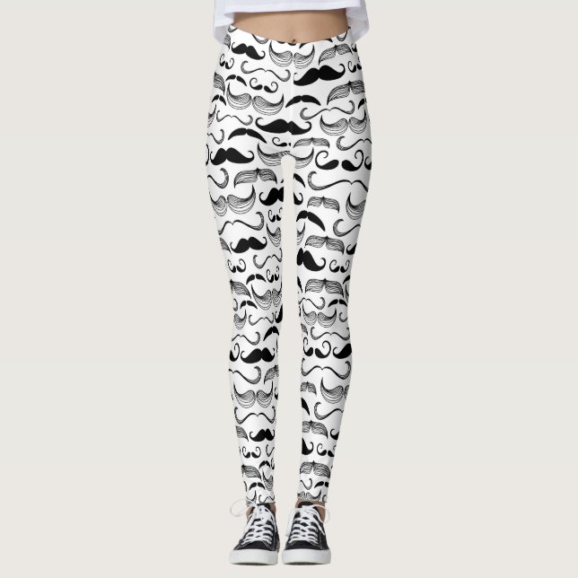 A Gentlemen's Club. Moustache pattern 2 Leggings (Front)