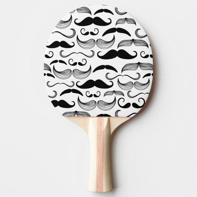 A Gentlemen's Club. Moustache pattern 2 Ping Pong Paddle (Front)