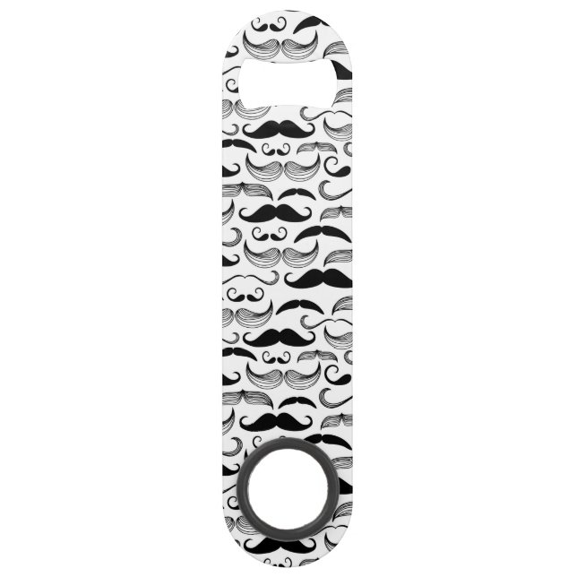 A Gentlemen's Club. Moustache pattern 2 Speed Bottle Opener (Front)