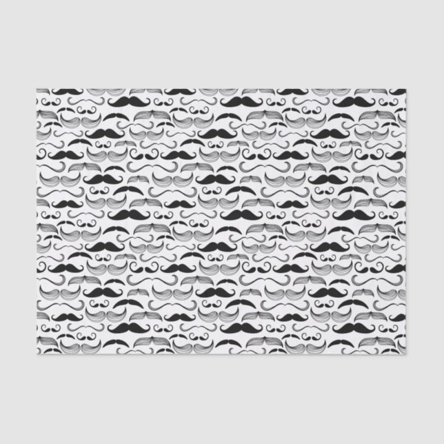 A Gentlemen's Club. Moustache pattern 2 Tissue Paper (Front)