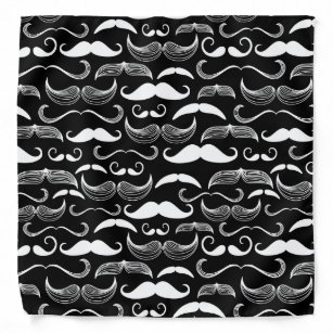 A Gentlemen's Club. Moustache pattern Bandana