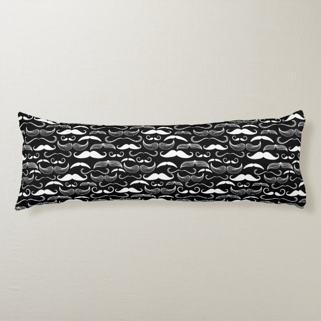 A Gentlemen's Club. Moustache pattern Body Pillow (Front)