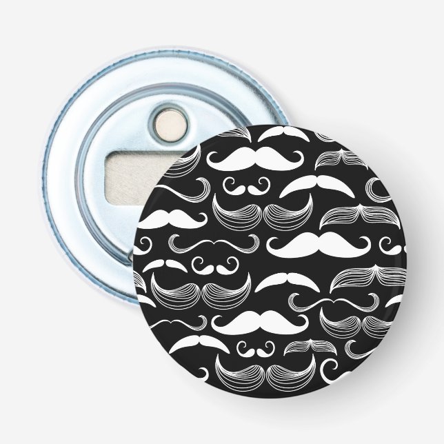 A Gentlemen's Club. Moustache pattern Bottle Opener (Front)