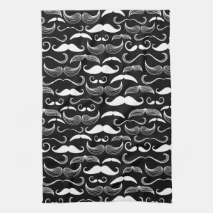 A Gentlemen's Club. Moustache pattern Kitchen Towel