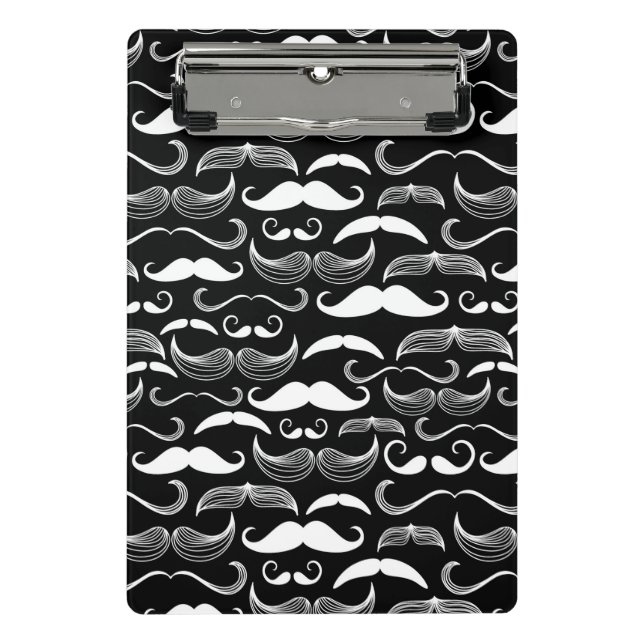 A Gentlemen's Club. Moustache pattern Mini Clipboard (Front)
