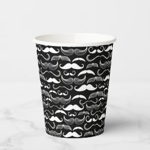 A Gentlemen's Club. Moustache pattern Paper Cups