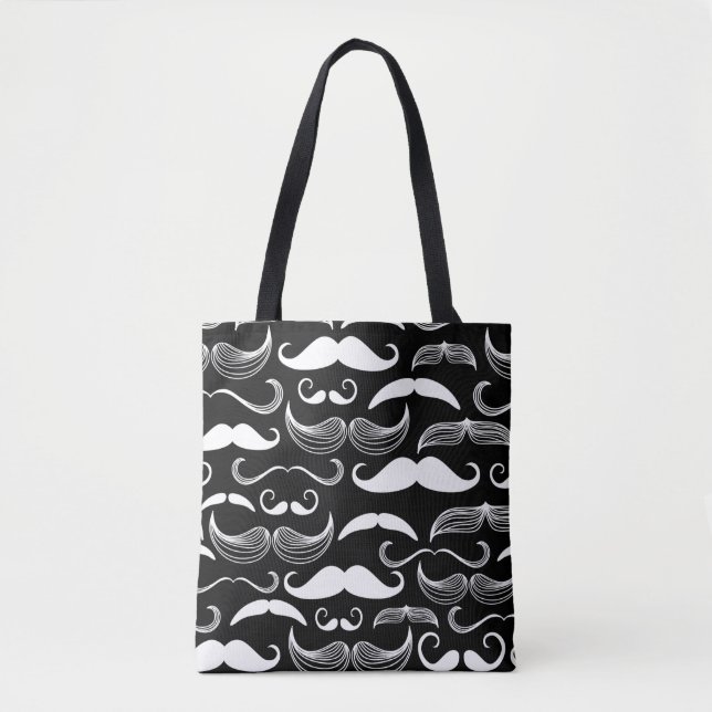 A Gentlemen's Club. Moustache pattern Tote Bag (Front)