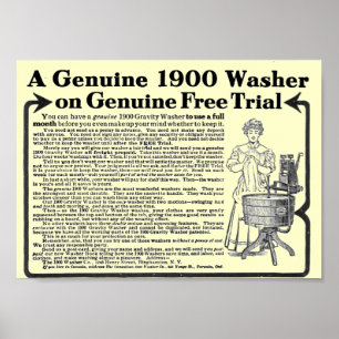 A Genuine 1900 Washer Poster