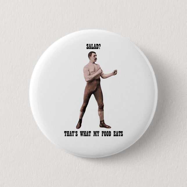 A Genuine Overly Manly Man 2 Inch Round Button (Front)