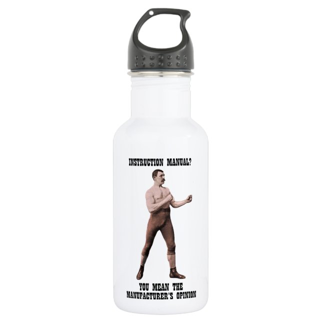 A Genuine Overly Manly Man 532 Ml Water Bottle (Front)