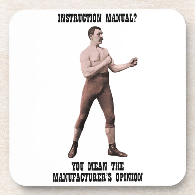 A Genuine Overly Manly Man Coaster (Front)