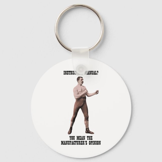 A Genuine Overly Manly Man Keychain (Front)