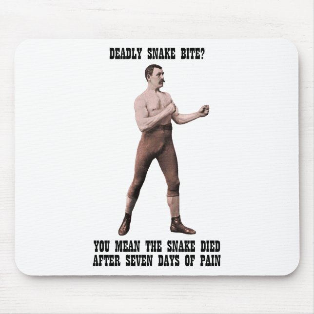 A Genuine Overly Manly Man Mouse Pad (Front)