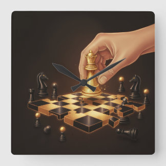 A Geometria do Poder Square Wall Clock