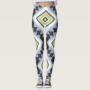 a geometric pattern leggings